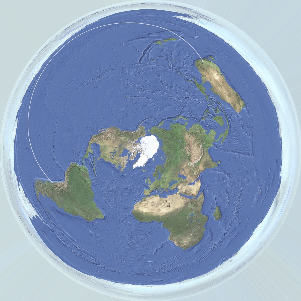 printable flat earth map